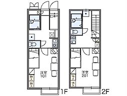 レオパレスサンシャイン 1Kの間取図画像