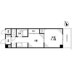 クリエール志木 1DKの間取図画像