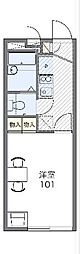 レオパレスシモジン 1Kの間取図画像