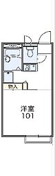 レオパレスシャルム 1Kの間取図画像