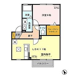 メゾン森Part8 1LDKの間取図画像