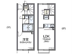 レオネクスト向日葵 1LDKの間取図画像