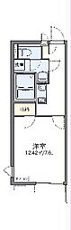 レオネクストさく2 1Kの間取図画像