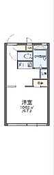 レオパレスロイヤルミヤケ 1Kの間取図画像