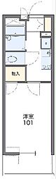 レオパレスオレンジの木 1Kの間取図画像