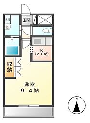 DandelionII　（ダンデリオン） 1階1Kの間取り