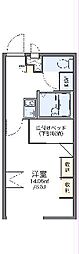 レオパレスCROWN 1Kの間取図画像
