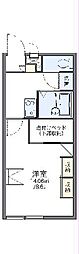 レオパレスエスペランサ 1Kの間取図画像