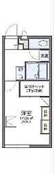 レオパレスタカハギ 1Kの間取図画像