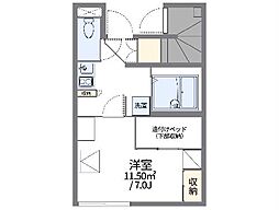 レオパレスIto 1Kの間取図画像