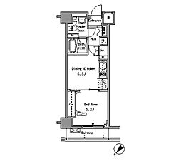 パークアクシス板橋 1DKの間取図画像