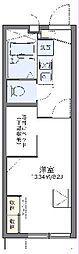 レオパレスサンバードB 1Kの間取図画像