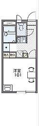 レオパレスウィステリア 1Kの間取図画像
