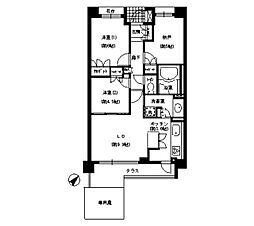 JR山手線 巣鴨駅 徒歩12分の賃貸マンション 1階2SLDKの間取り