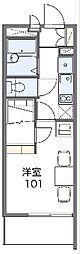 レオパレスコンチェルト2008 302 3階1Kの間取り