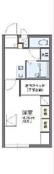 レオパレス江口 1Kの間取図画像