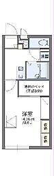 レオパレス安堀 1Kの間取図画像