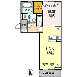 明楽A 1LDKの間取図画像