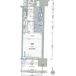 JR中央線 八王子駅 徒歩8分の賃貸マンション 4階1Kの間取り