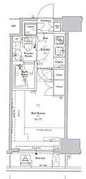 AXAS代々木アジールコート 1Kの間取図画像