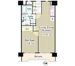 パルティーレ西落合 4階1LDKの間取り