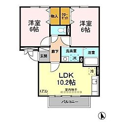 間取図画像 2LDK
