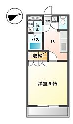 キャメロット2 1Kの間取図画像
