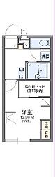 レオパレスクレストール25 1Kの間取図画像