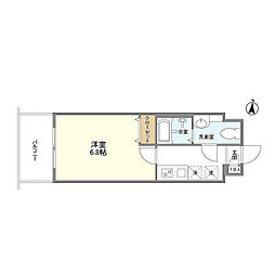 アルファコート西川口23 1Kの間取図画像