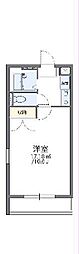 レオパレスルミエール 1Kの間取図画像