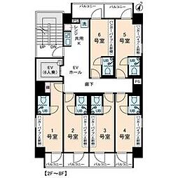 AMMSAMITIEカワサキ3 ワンルームの間取図画像