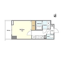 LIBRGRANT大宮 1Kの間取図画像