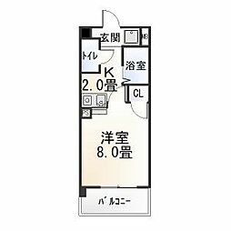 GRANDEUR 1Kの間取図画像