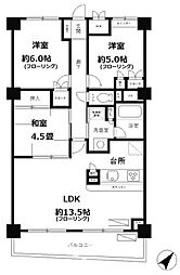 ガーデンコート洋光台 2階3LDKの間取り