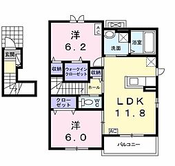 スマイルコート3 2LDKの間取図画像