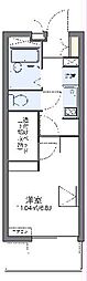 レオパレスプランドール八ヶ崎 1Kの間取図画像