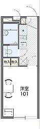 レオパレススター2 1Kの間取図画像