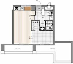 JR山手線 駒込駅 徒歩8分の賃貸マンション 4階2DKの間取り