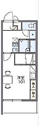レオパレス大新 1Kの間取図画像