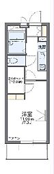 レオパレスエルドラド新居 1Kの間取図画像