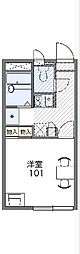 レオパレスMK1 1Kの間取図画像