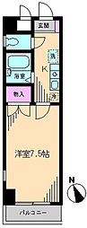 カーサデシノセエンタバタ 1Kの間取図画像
