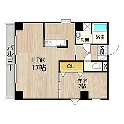 アバンハウス 1LDKの間取図画像