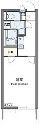 クレイノシャンティ浦和 1Kの間取図画像