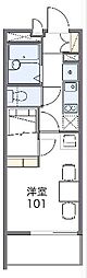 レオパレスメゾンドジョア 1Kの間取図画像