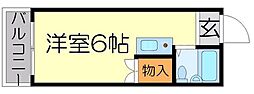 ベルメゾンエトワール ワンルームの間取図画像