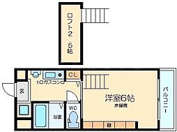 Osaka Metro御堂筋線 新大阪駅 徒歩4分の賃貸マンション 3階1Kの間取り