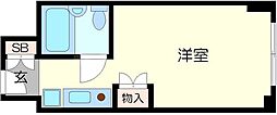 ノイメゾン堀江 ワンルームの間取図画像