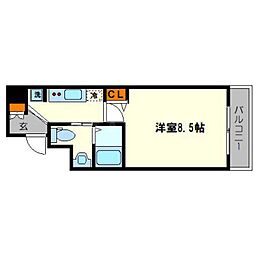 Osaka Metro長堀鶴見緑地線 蒲生四丁目駅 徒歩5分の賃貸マンション 5階1Kの間取り