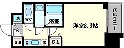 スワンズ谷町セントシティ 1Kの間取図画像